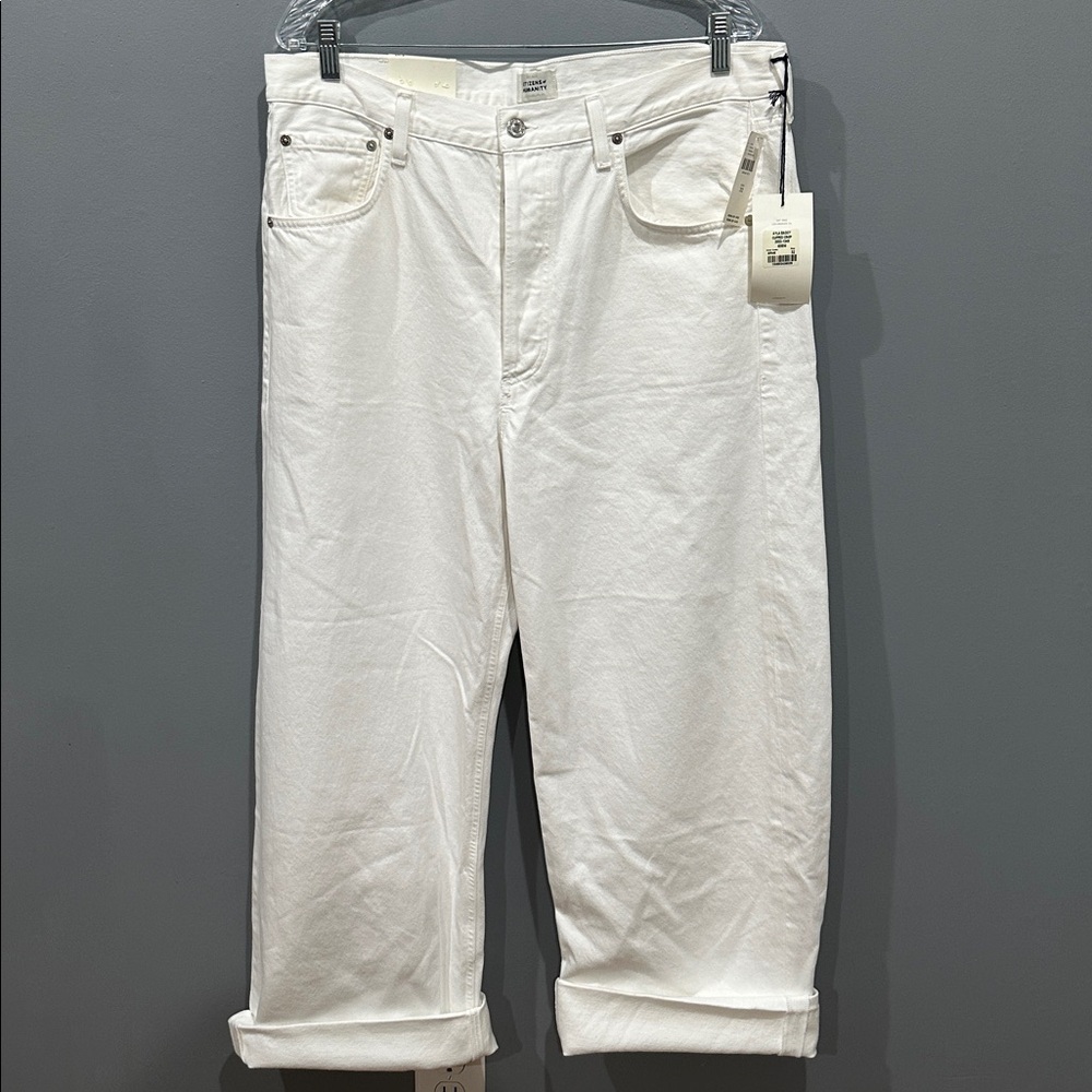 CITIZENS OF HUMANITY AYLA BAGGY CUFFED CROP - SERENE SIZE 32 - Picture 3 of 17